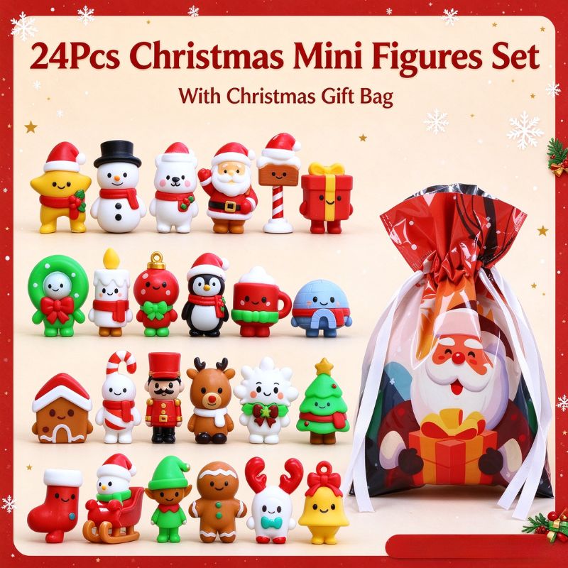 Kids Toys Xmas - Noel Temalı Minyatür Figürlerden Oluşan Rastgele